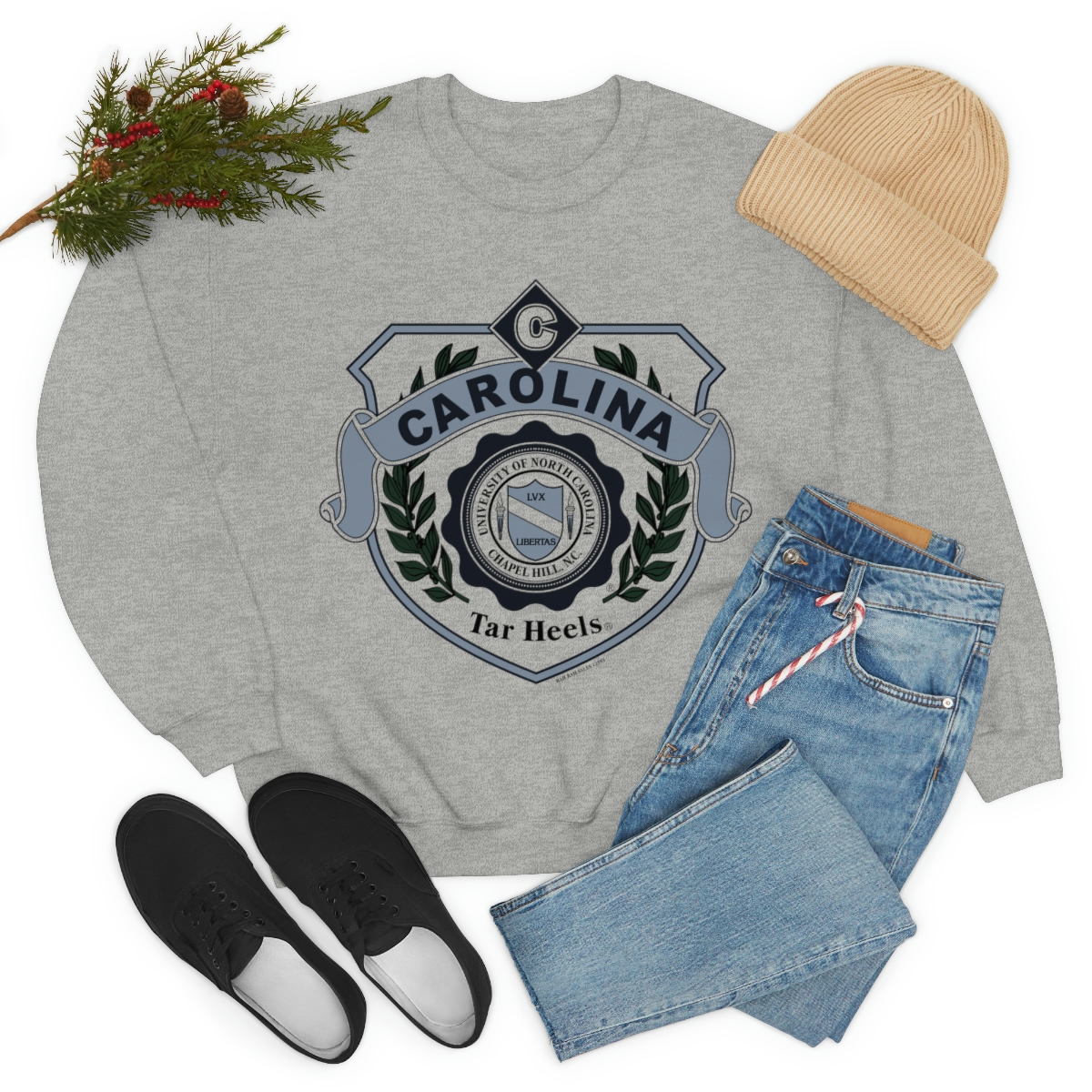 Vintage 90'S North Carolina University Tarheels Crewneck Sweatshirt Hoodie Shirt, Unc Shirts, College Student Unisex Tee