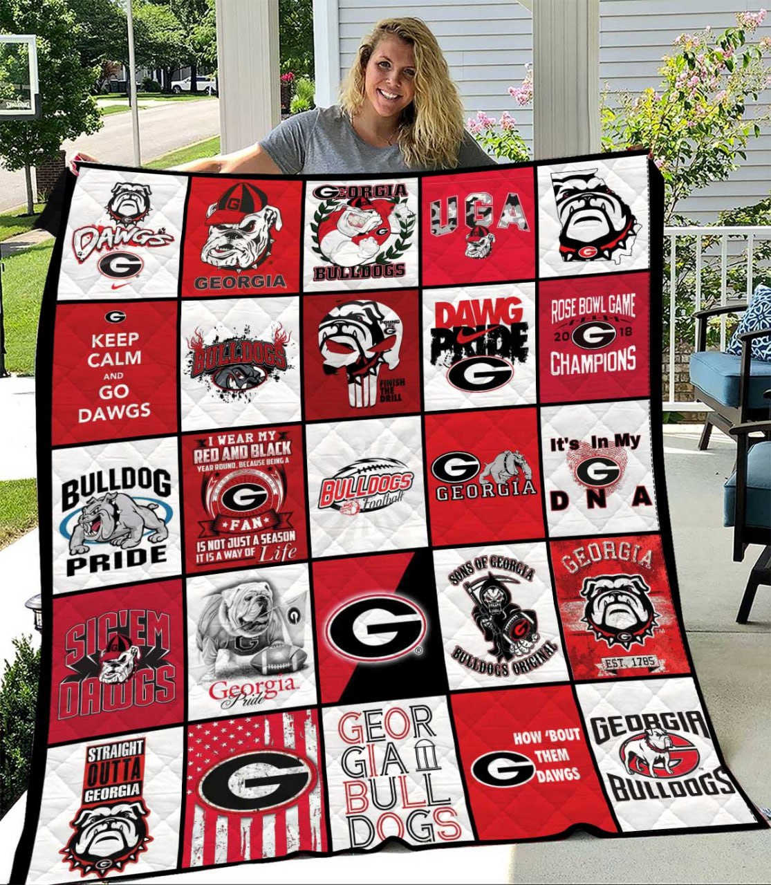 Georgia Bulldogs Quilt Blanket - Perfect for Fans Everywhere