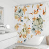 Watercolor Pumpkin Autumn Shower Curtain For A Rustic And Festive Bathroom Decor