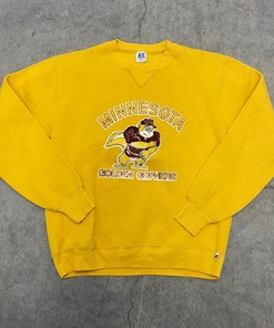1980S Russell University Of Minnesota Flock Print Crewneck Sweatshirt Full Size, Football Lover Gifts