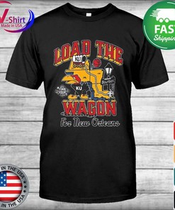 2022 Load The Wagon For New Orleans Kansas Jayhawks Shirt, Kansas Basketball Shirts Gifts