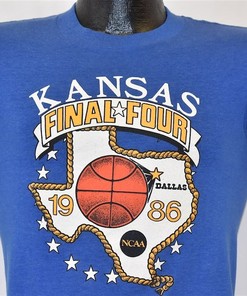 80S Kansas Jayhawks Final Four 1986 Ncaa College Basketball Duke Shirt
