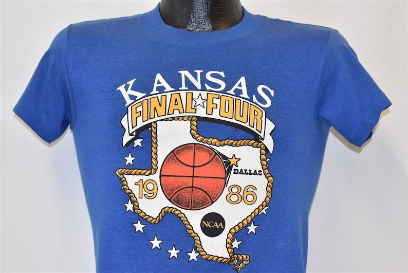 80S Kansas Jayhawks Final Four 1986 Ncaa College Basketball Duke Shirt