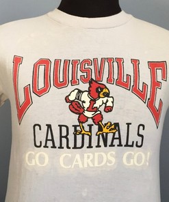 80S Vintage Louisville Cardinals University Go Cards Go Ncaa College T-Shirt Sweatshirt Hoodie Full Size