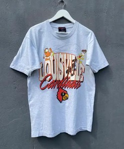 90S Garfield Louisville Cardinals T Shirt Garment Graphics Reprinted,  Louisville Sweatshirt