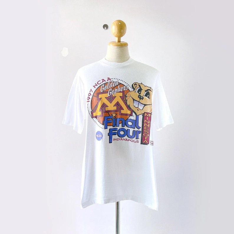 90S University Of Minnesota Gophers Golden Final Four T-Shirt Full Size, Minnesota Gophers Football Fan Shirt