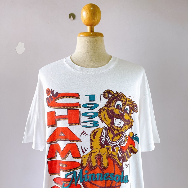 90S University Of Minnesota Gophers Golden Final Four T-Shirt Full Size, University Football Fan Shirts - Image 2