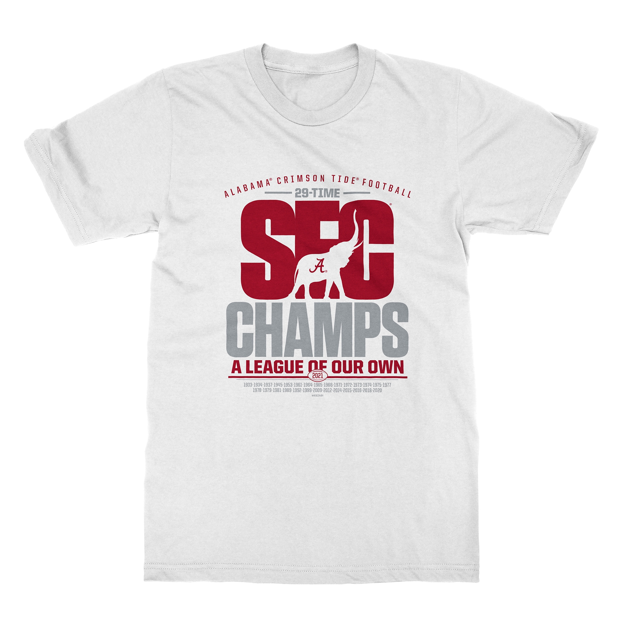 Alabama Crimson Tide 2021 Sec Football Conference Champions T-Shirt