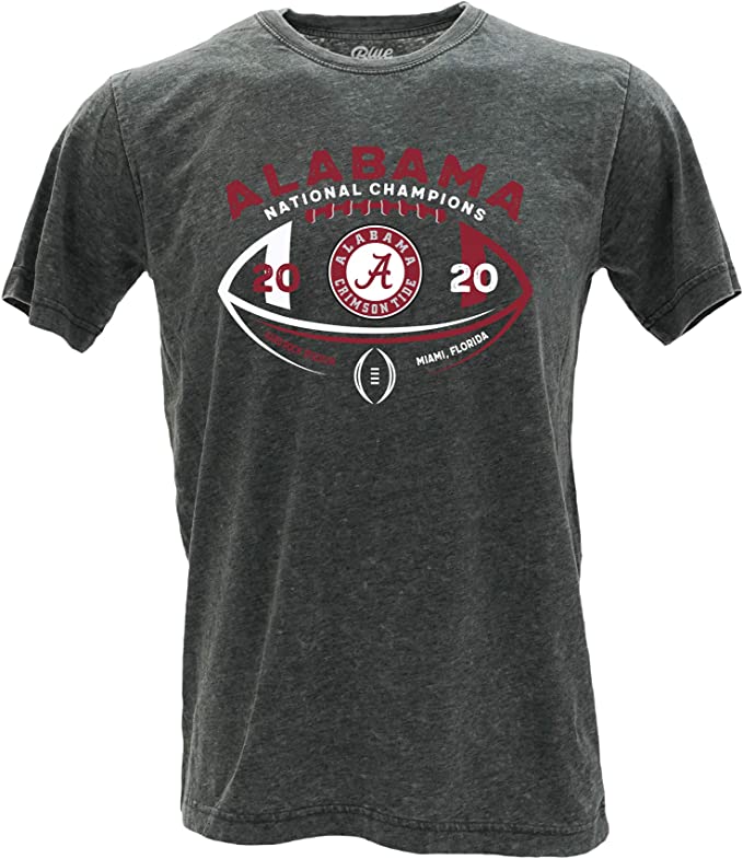 Alabama Crimson Tide National Champs Shirt 2020-2021 Burnout Football