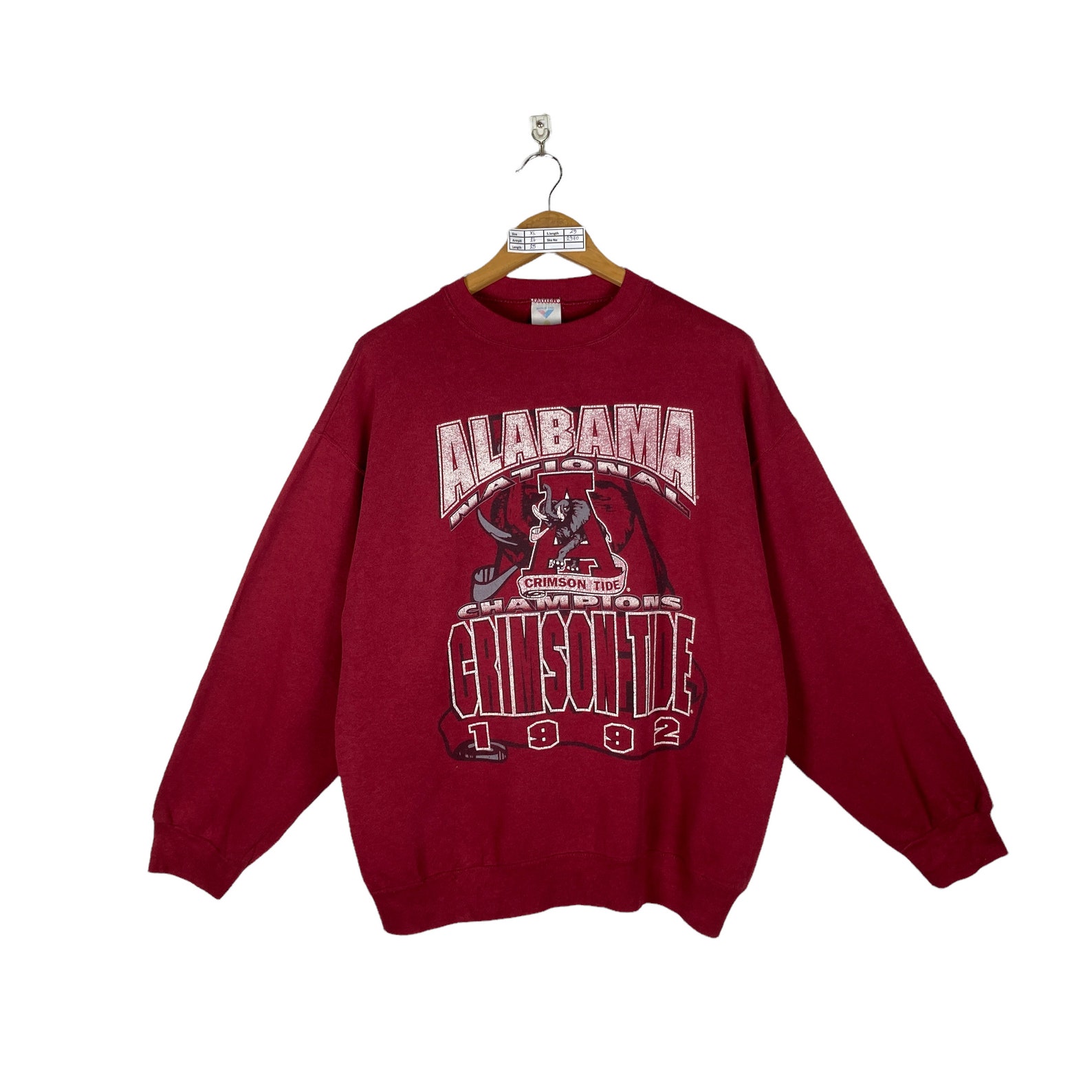 Alabama Crimson Tide Sweatshirt Vintage 90S University Of Alabama Crimson Tide Football Pullover Crewneck