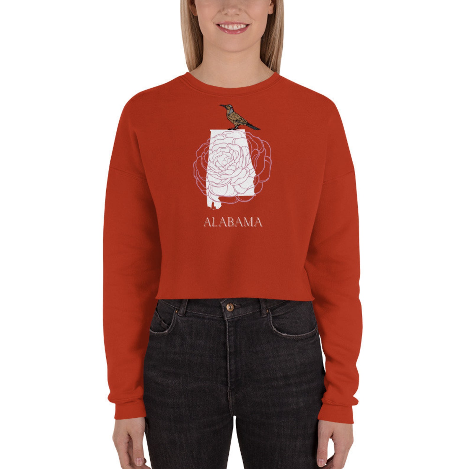 Alabama Crop Sweatshirt Hoodie Shirt, College Shirts, Vintage University - Image 2