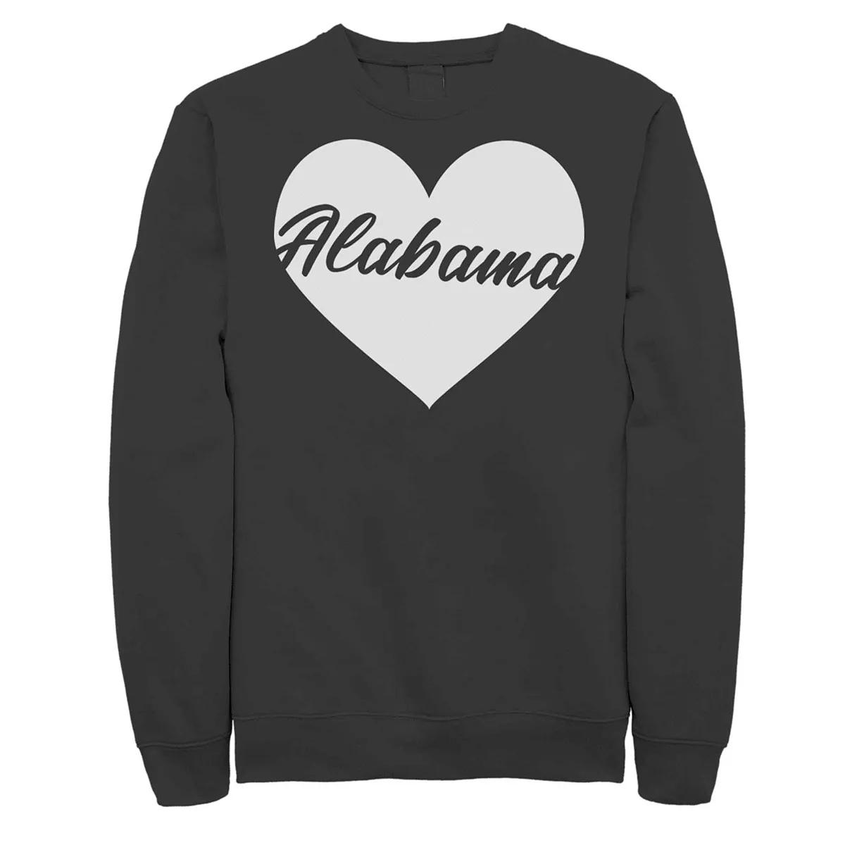 Alabama Heart Fleece Sweater Hoodie Shirt Gifts For Alabama Fans