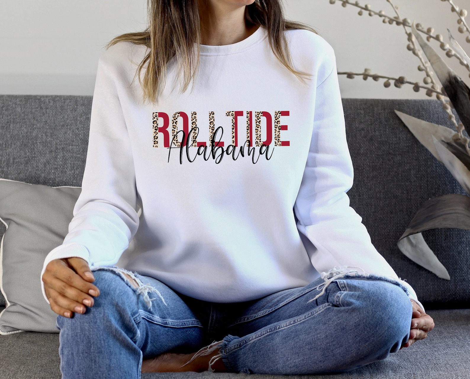 Alabama University Sweatshirt, University Football Team Fans Sweatshirt - Image 2
