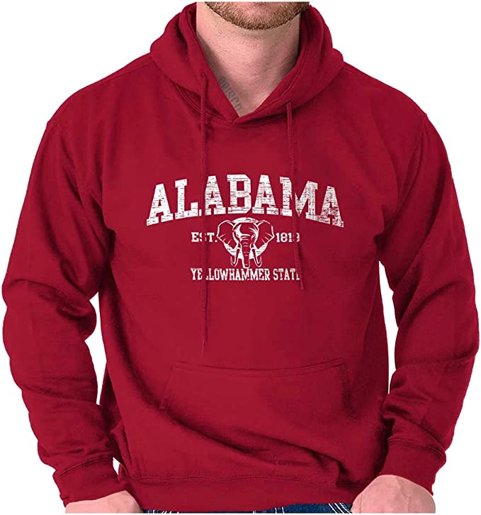 Alabama Yellow Hammer Elephant Pride Hoodie Sweatshirt Full Size Gifts For Ncaa Fans