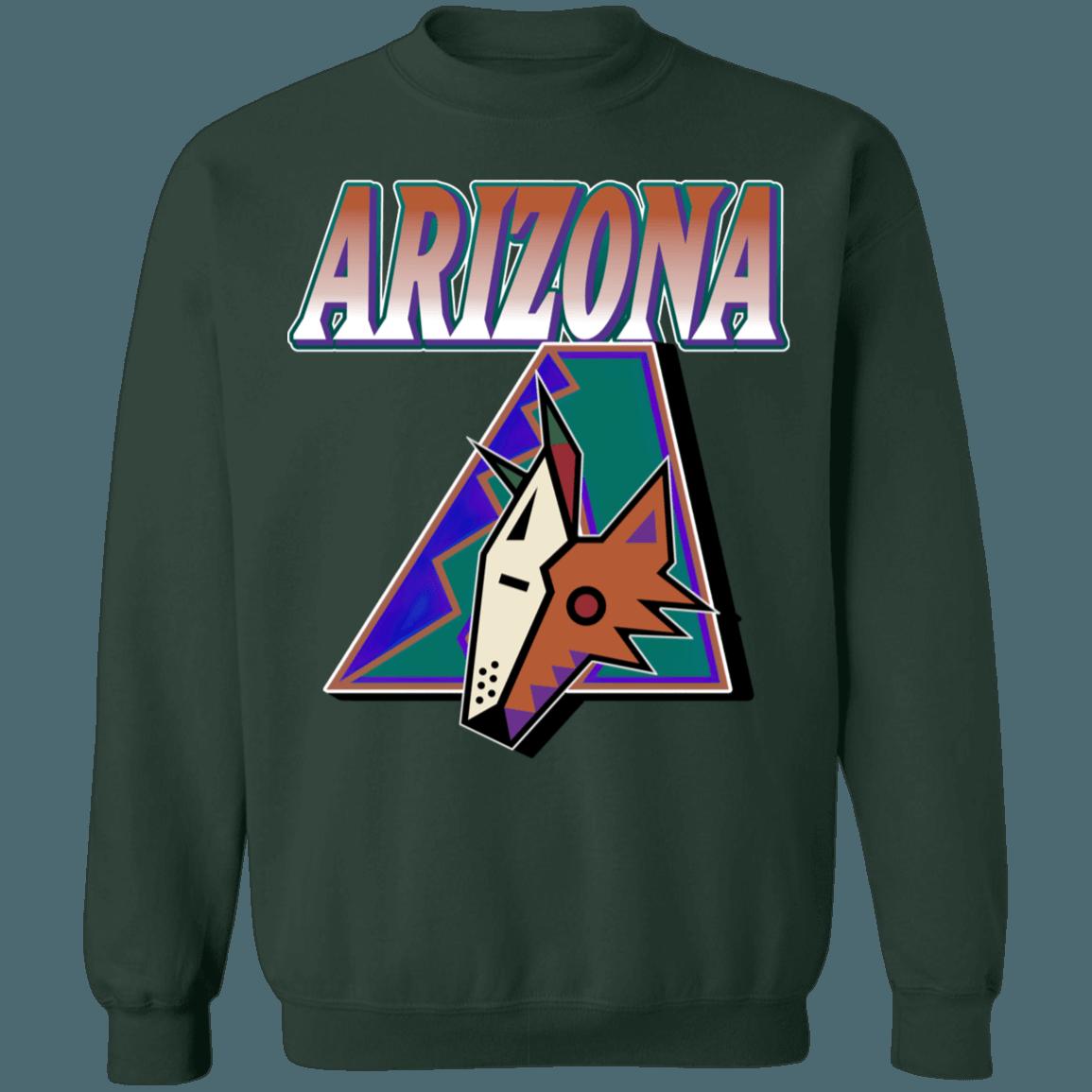 Arizona Diamondbacks Coyotes MASH-UP Vintage NHL MLB Crewneck Sweatshirt Hoodie Shirt for Baseball Fans - Image 3