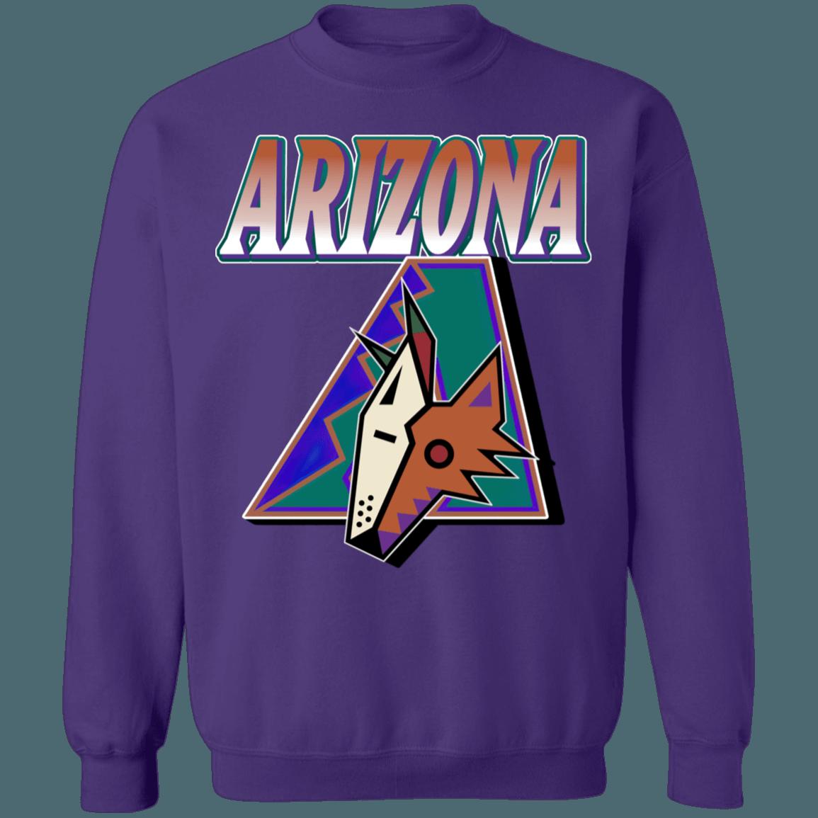 Arizona Diamondbacks Coyotes MASH-UP Vintage NHL MLB Crewneck Sweatshirt Hoodie Shirt for Baseball Fans - Image 4