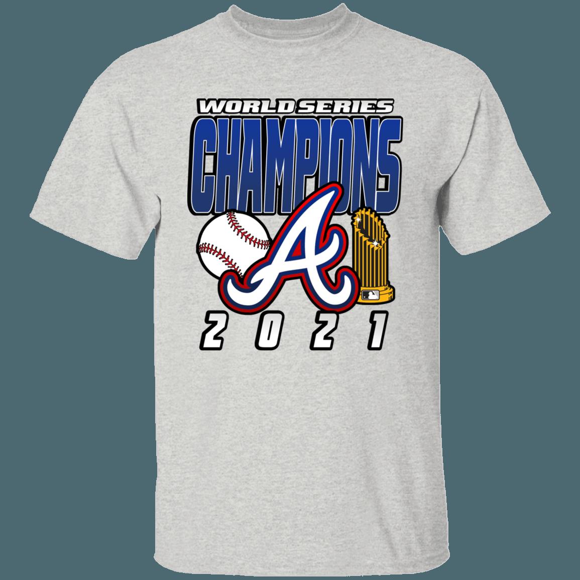 Atlanta Braves 2021 World Series Champions Retro MLB T-Shirt Sweatshirt Hoodie Gifts for Baseball Fans - Image 2
