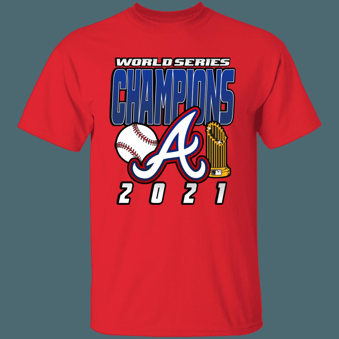 Atlanta Braves 2021 World Series Champions Retro MLB T-Shirt Sweatshirt Hoodie Gifts for Baseball Fans - Image 3