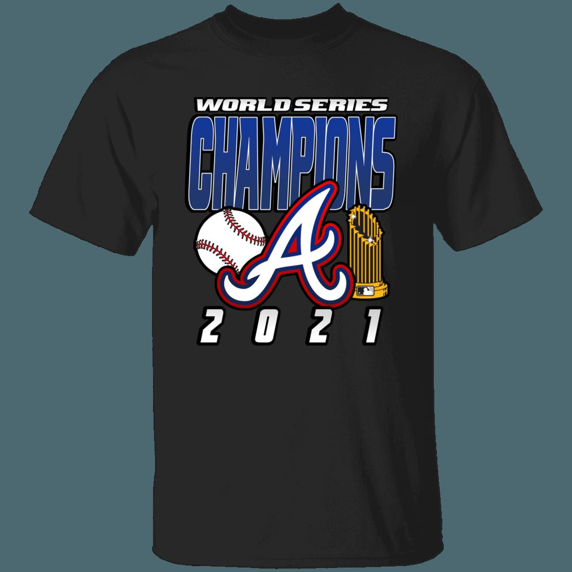 Atlanta Braves 2021 World Series Champions Retro MLB T-Shirt Sweatshirt Hoodie Gifts for Baseball Fans - Image 4