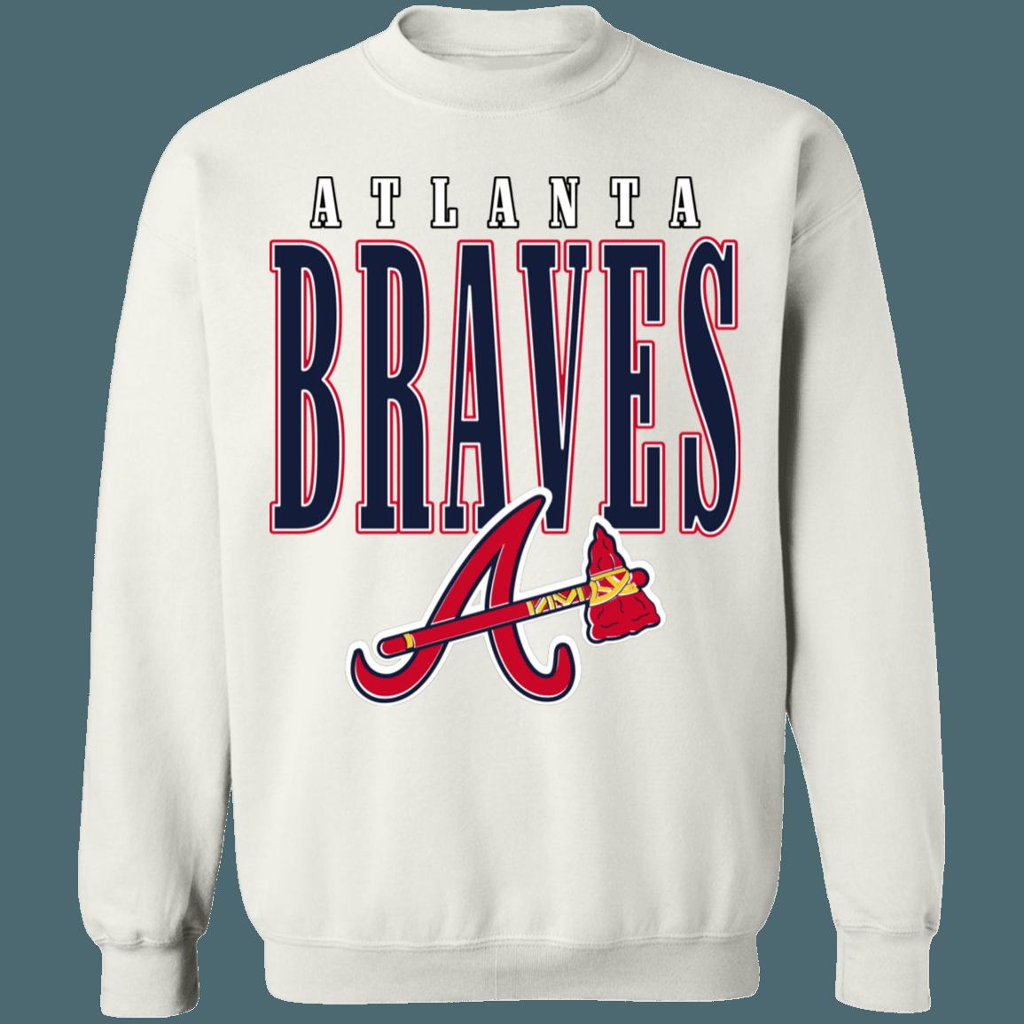 Atlanta Braves Vintage 90's Sweatshirt Hoodie Shirt Gifts for MLB Fans - Image 4