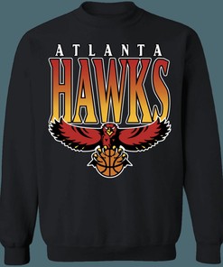 Atlanta Hawks GRADIENT Retro NBA Vintage Sweatshirt Hoodie Shirt For NBA Fans
