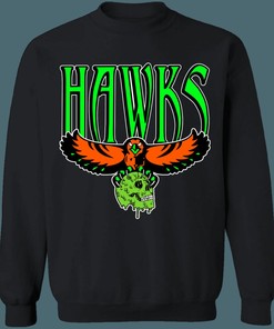 Atlanta Hawks HALLOWEEN Retro NBA Crewneck Sweatshirt Hoodie Shirt Gifts for NBA Fans