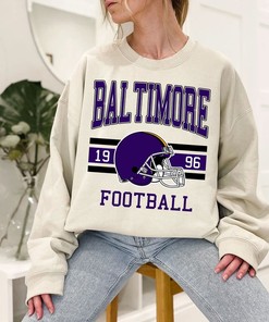 Baltimore Football Sweatshirt, Vintage Retro Baltimore Football Shirt for NFL Fans