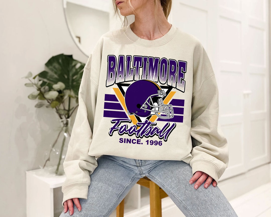Baltimore Football Team Sweatshirt, Retro Baltimore Football Shirt for NFL Fans