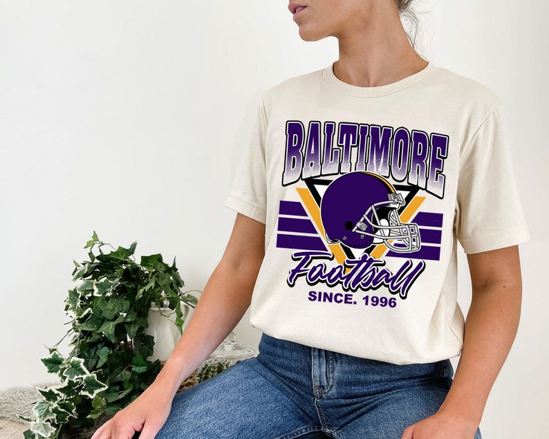 Baltimore Football Team Sweatshirt, Retro Baltimore Football Shirt for NFL Fans - Image 4