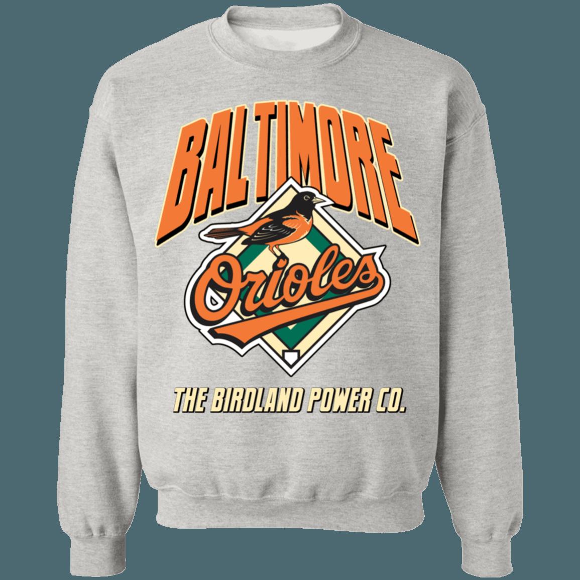 Baltimore Orioles BIRDLAND Vintage MLB Crewneck Sweatshirt Hoodie Shirt Gifts for MLB Fans - Image 3