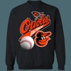 Baltimore Orioles Vintage 90's MLB Crewneck Sweatshirt Hoodie Shirt for Baseball Fans
