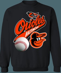 Baltimore Orioles Vintage 90's MLB Crewneck Sweatshirt Hoodie Shirt for Baseball Fans