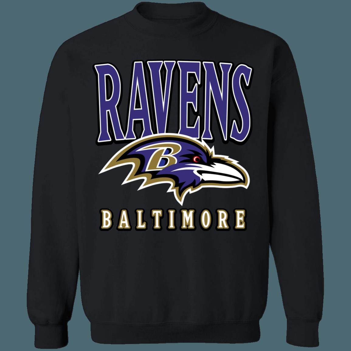 Baltimore Ravens Vintage NFL American Football Lover Sweatshirt Hoodie - Image 3