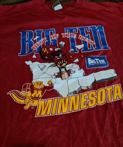 Big Ten Minnesota Golden Gophers Football T-Shirt Big Ten Conference Full Size, Football Lover Gifts