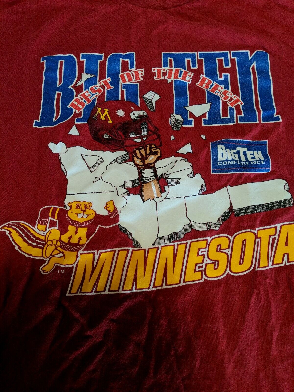 Big Ten Minnesota Golden Gophers Football T-Shirt Big Ten Conference Full Size, Football Lover Gifts - Image 2