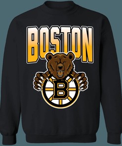 Boston Bruins BROWN BEAR 90's Retro NHL Sweatshirt Hoodie TShirt For Hockey Lovers Sweater