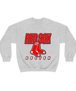 Boston Red Sox Vintage 90's MLB Crewneck Sweatshirt Hoodie Shirt for Baseball Fans