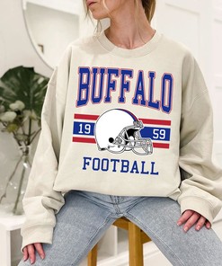 Buffalo Football Sweatshirt, Vintage Retro Buffalo Football Shirt for NFL Fans