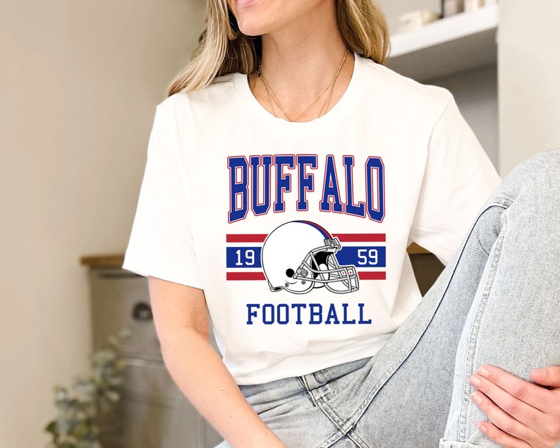 Buffalo Football Sweatshirt, Vintage Retro Buffalo Football Shirt for NFL Fans - Image 3