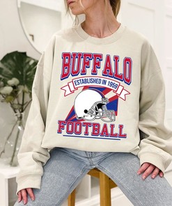 Buffalo Football Team Sweatshirt, Retro Buffalo Football Shirt for NFL Fans