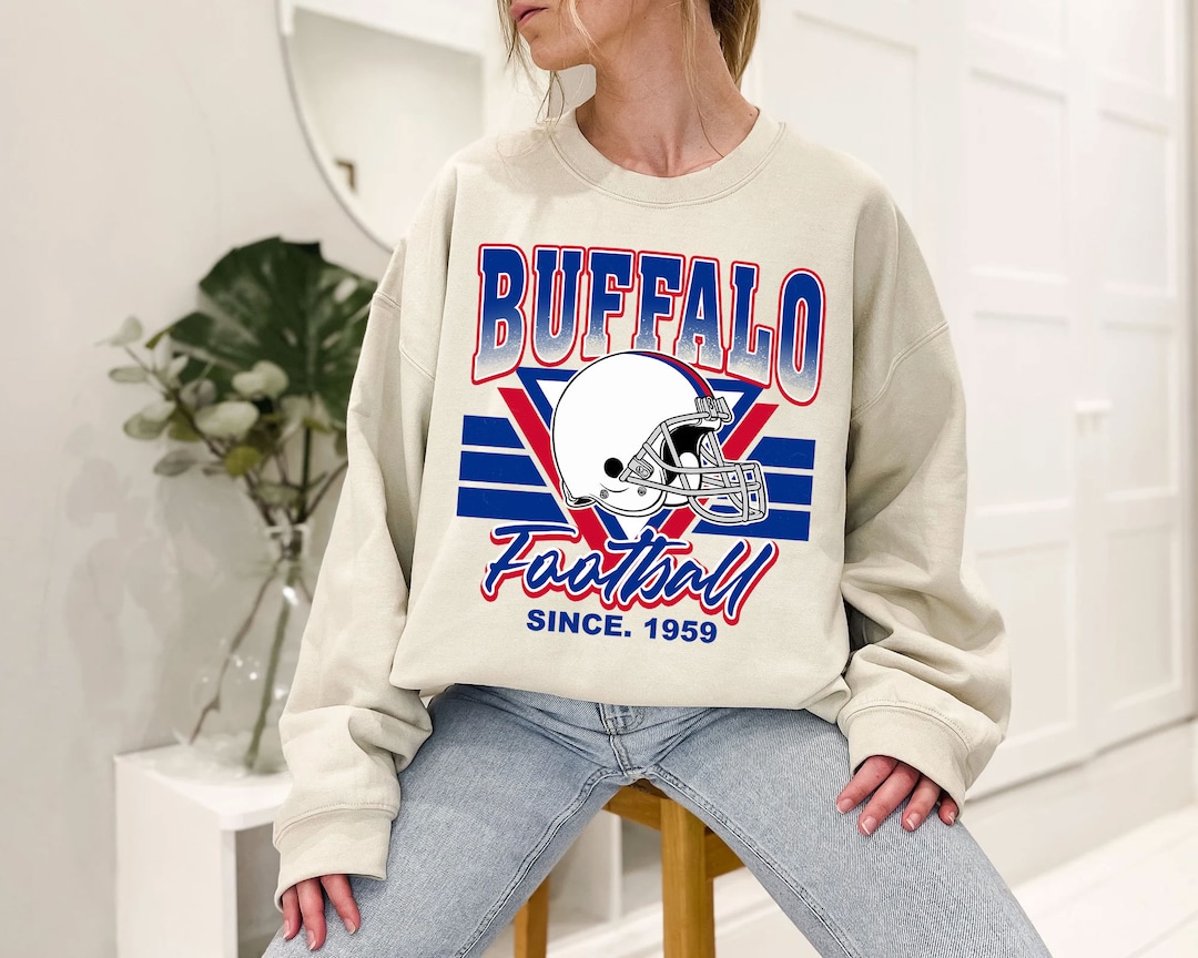 Buffalo Football Team Sweatshirt, Vintage Buffalo Football Shirt for NFL Fans