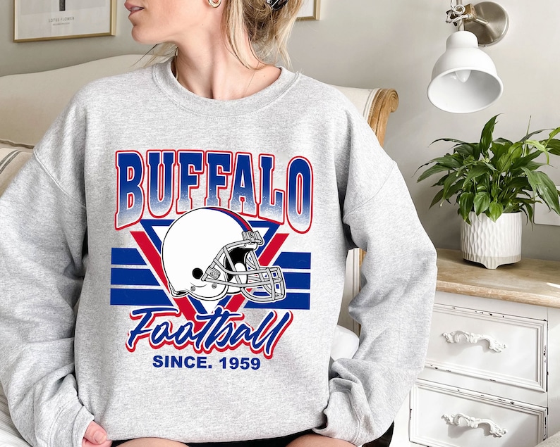 Buffalo Football Team Sweatshirt, Vintage Buffalo Football Shirt for NFL Fans - Image 2