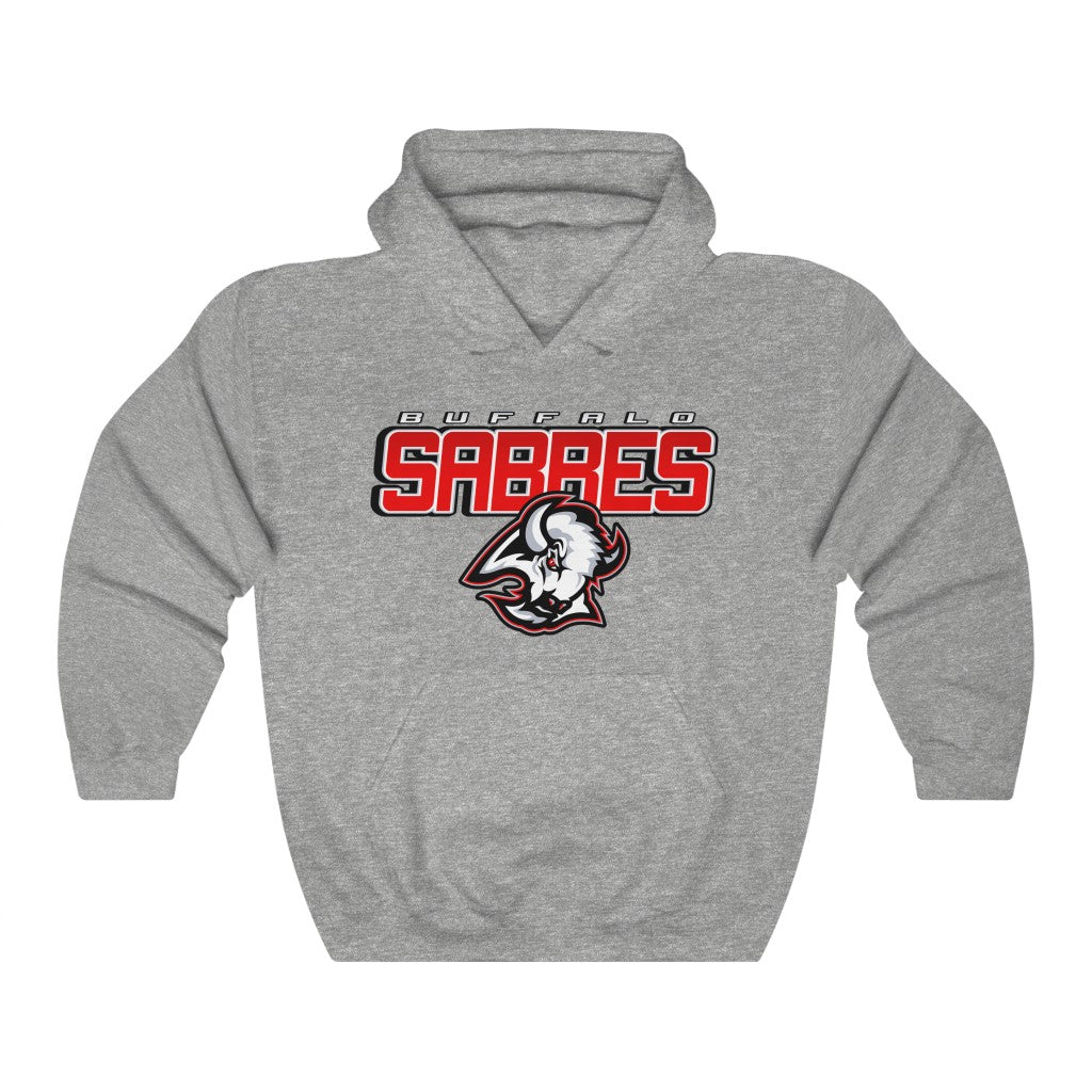 Buffalo Sabres Goat Head Vintage 90's NHL Heavyweight Hoodie Sweatshirt Sport Shirt - Image 3