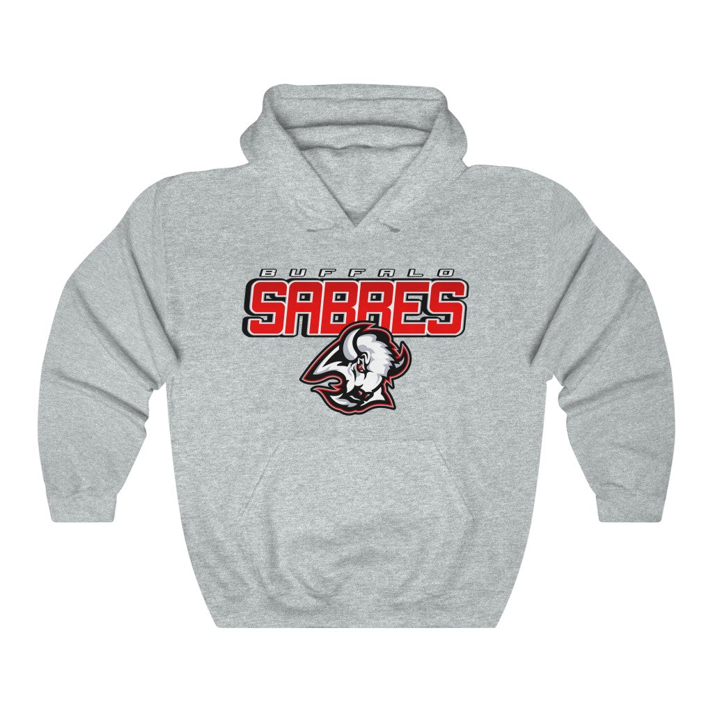 Buffalo Sabres Goat Head Vintage 90's NHL Heavyweight Hoodie Sweatshirt Sport Shirt - Image 4