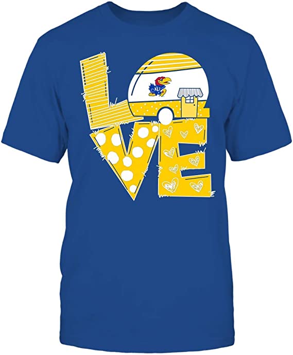 Camping Kansas Jayhawks Shirt, Kansas Basketball Shirts Gifts - Image 3