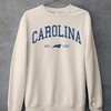 Carolina College Sweatshirt, Vintage Carolina Sweatshirt, Carolina Fan Crewneck, Distressed Carolina Sweatshirt
