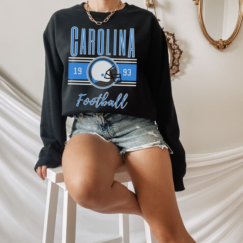 Carolina Football Retro Crewneck Sweatshirt, Vintage Carolina Shirt, Cute Gift For Her, Carolina Tailgate Shirt