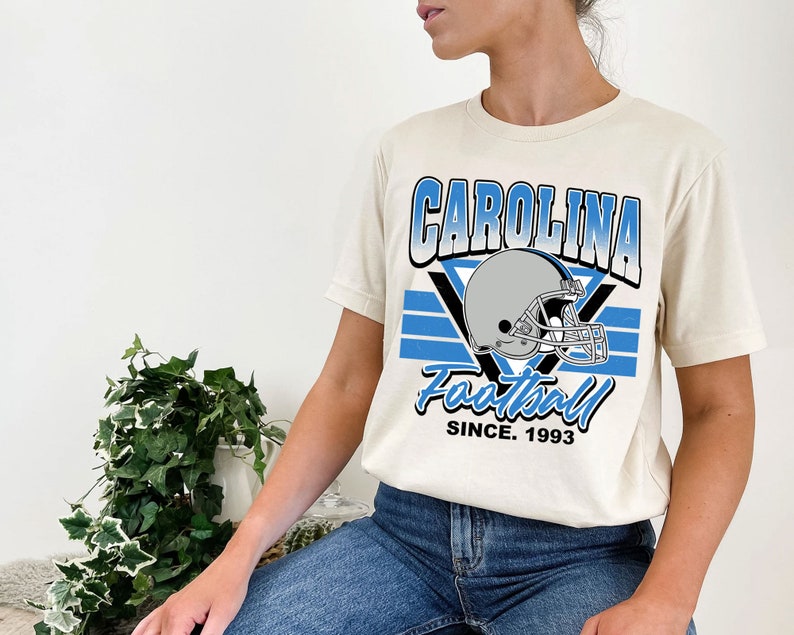 Carolina Football Team Sweatshirt, Retro Carolina Football Shirt for NFL Fans - Image 4