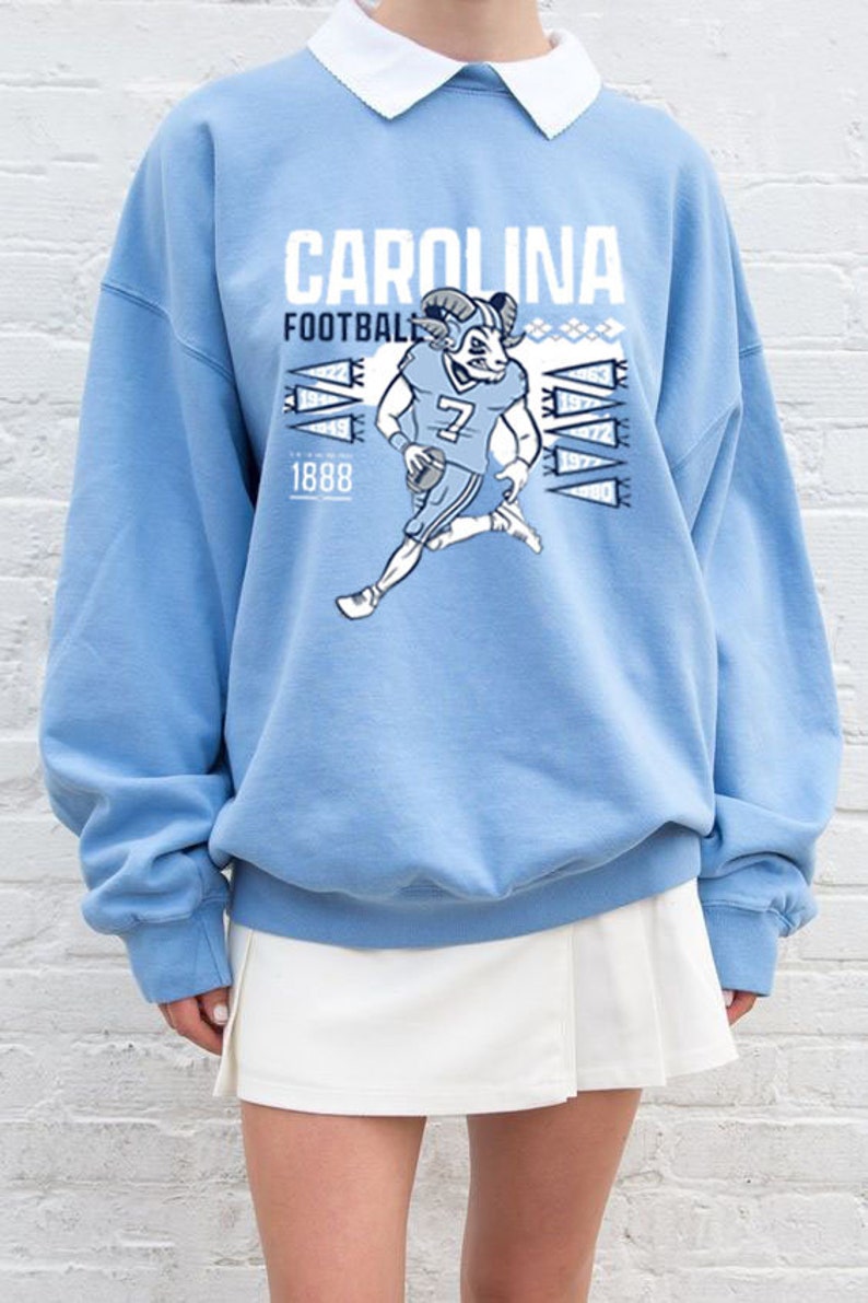 Carolina Football Unc Tar Heels Sweatshirt, North Carolina Shirt, Gift For Fan, Ncaa Carolina, Carolina Fan Gift - Image 2