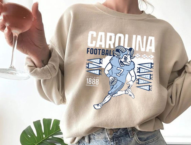 Carolina Football Unc Tar Heels Sweatshirt, North Carolina Shirt, Gift For Fan, Ncaa Carolina, Carolina Fan Gift - Image 3